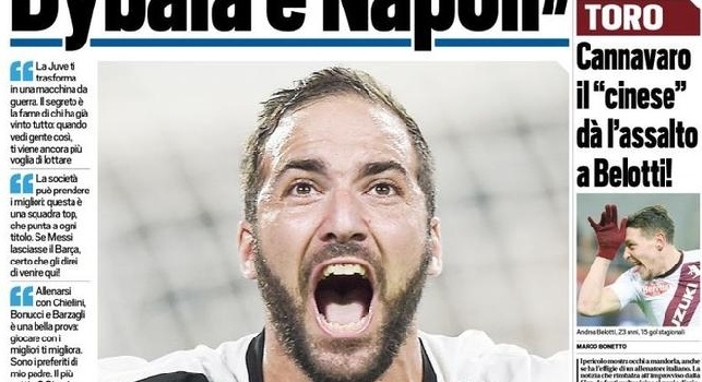 Higuain sull'addio a Napoli: