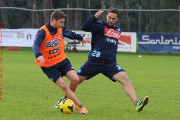 Allenamento mattutino oggi, venerdì, per il Napoli a Castelvolturno