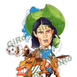 Dalla fantasia di Mario Rossetti ecco un' esilarante versione del bomber azzurro