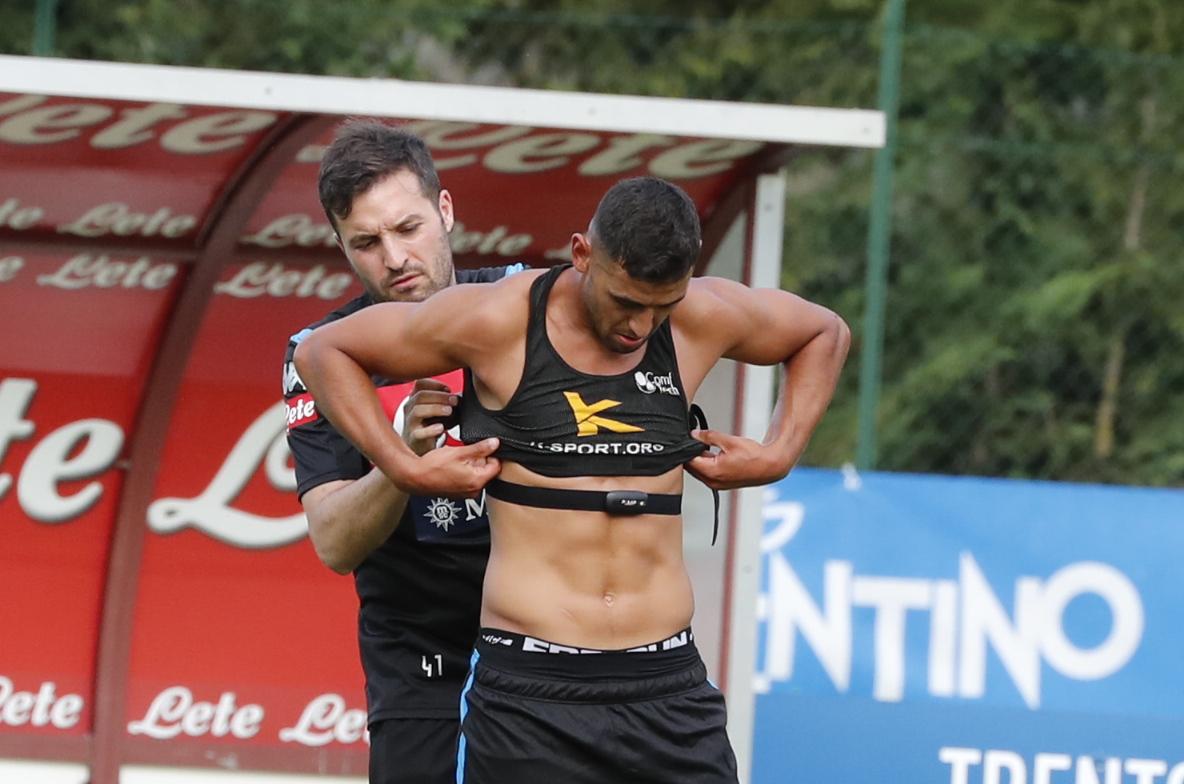 Faouzi Ghoulam in campo a Dimaro