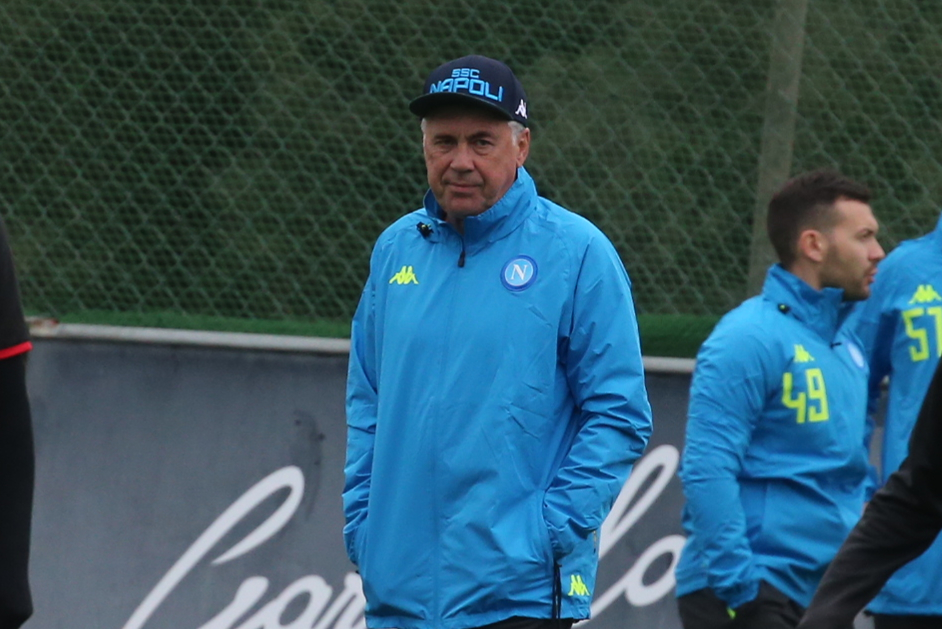 napoli ancelotti allenamento