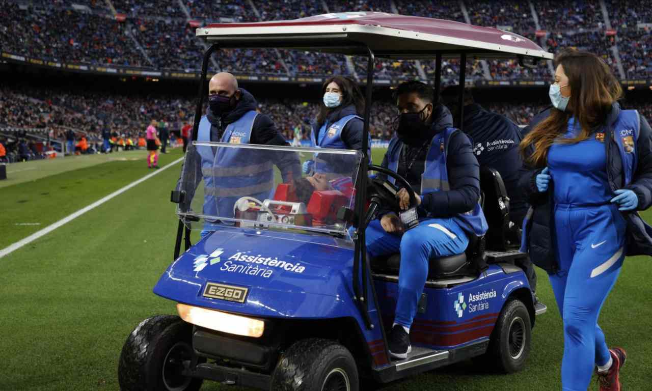 infortunio Gavi Barcellona condizioni